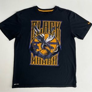 Nike Kobe Bryant Black Mamba Cobra Snake Basketball Dri-fit T-shirt Size L Large